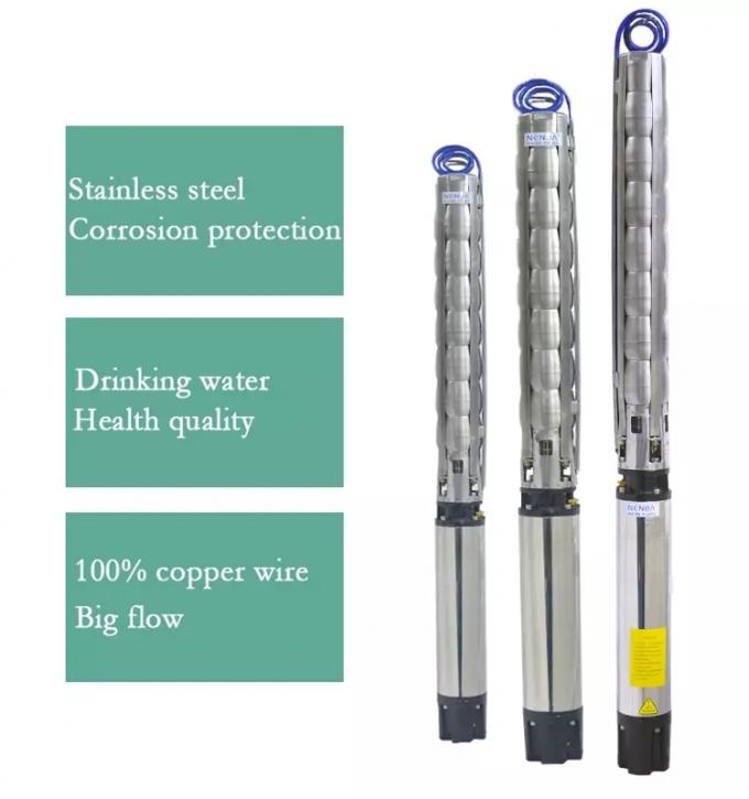 3hp stainless steel submersible vertical shaft deep well water pump