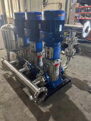 Frequency booster water pump Water Supply  equipment 1standby 1start .SS304 material pump with piplien and pressure tank