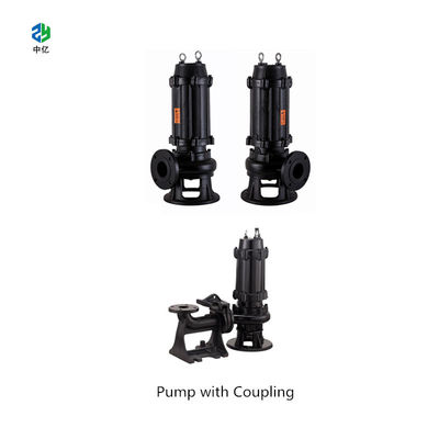 WQK SS304 sewage submersible pump Sump Pumps with grinder impeller power from 0.75-350kw .color can be  blue ,black and